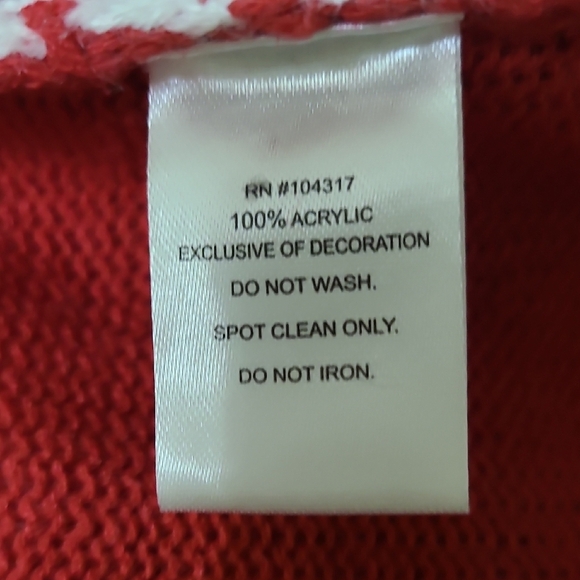 ALLISON BRITTANY Women's Festive Red Christmas Sweater Dress - Size Large - Picture 11 of 11